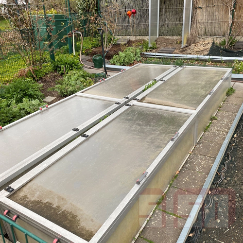 Gartenbeetabdeckung mit SISO Montagesystem